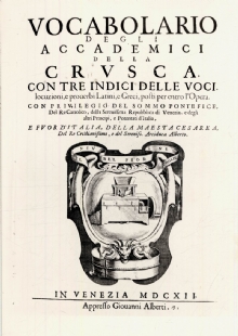 Vocabolario degli Accademici della Crusca