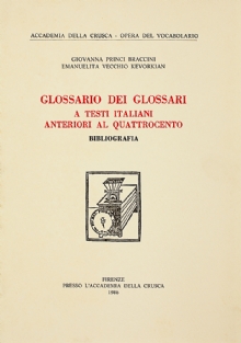 Glossario dei glossari a testi italiani anteriori al Quattrocento