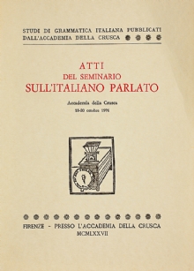 Atti del seminario sull'italiano parlato