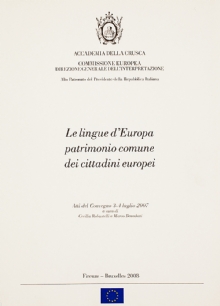 Le lingue d'Europa patrimonio comune dei cittadini europei