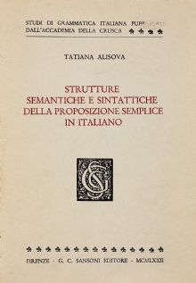 Strutture semantiche e sintattiche della proposizione semplice in italiano