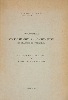 Saggio delle concordanze del <i>Canzoniere</i> di Francesco Petrarca
