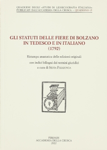 Gli statuti delle fiere di Bolzano in tedesco e in italiano (1792)